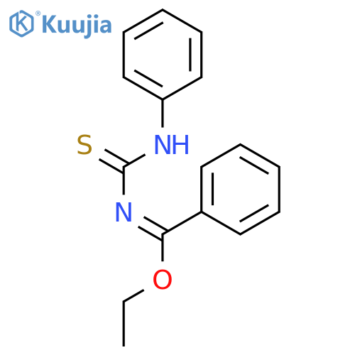 Benzenecarboximidic acid, N-[(phenylamino)thioxomethyl]-, ethyl ester structure