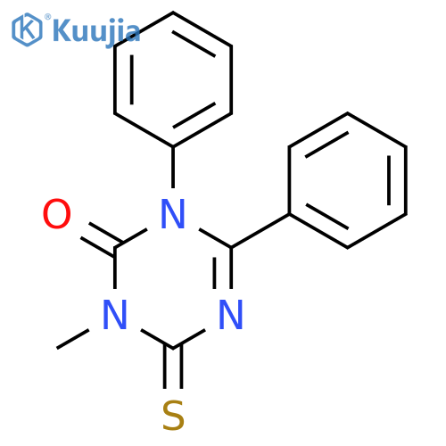 1,3,5-Triazin-2(1H)-one, 3,4-dihydro-3-methyl-1,6-diphenyl-4-thioxo- structure