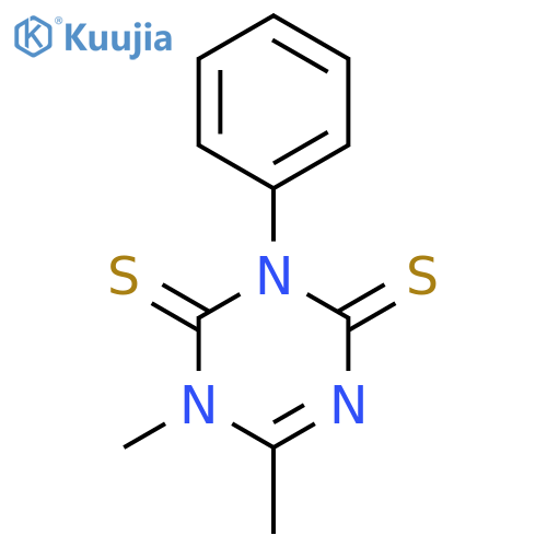 1,3,5-Triazine-2,4(1H,3H)-dithione, 1,6-dimethyl-3-phenyl- structure