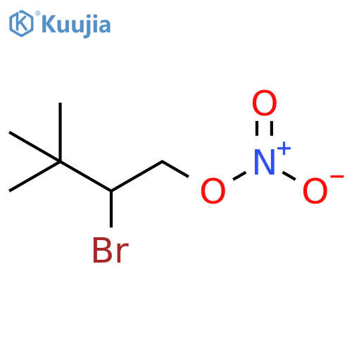 1-Butanol, 2-bromo-3,3-dimethyl-, nitrate structure