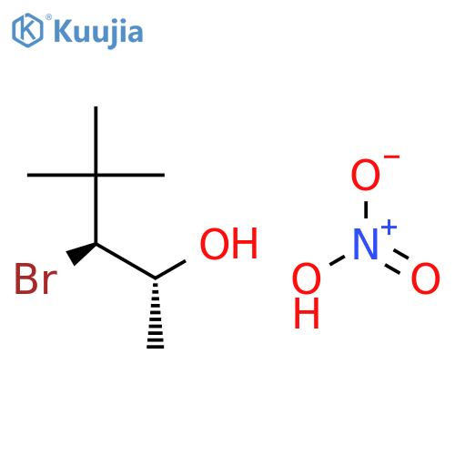 2-PENTANOL, 3-BROMO-4,4-DIMETHYL-, NITRATE, (R*,S*)- structure
