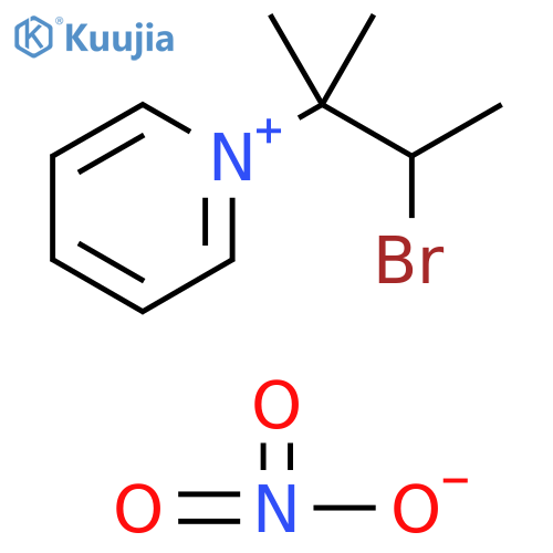 Pyridinium, 1-(2-bromo-1,1-dimethylpropyl)-, nitrate structure