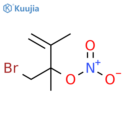 3-Buten-2-ol, 1-bromo-2,3-dimethyl-, nitrate structure