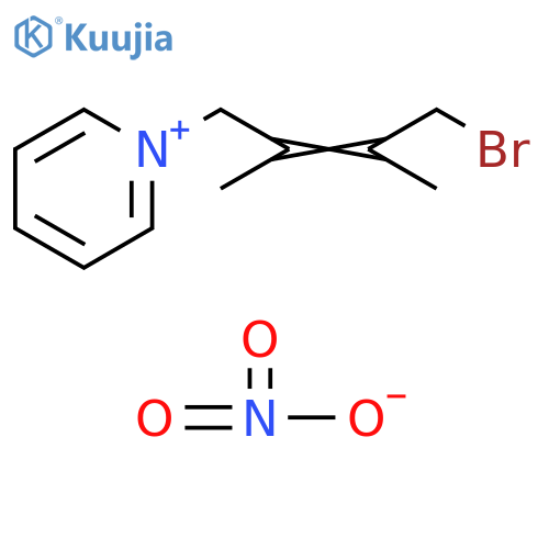 Pyridinium, 1-(4-bromo-2,3-dimethyl-2-butenyl)-, nitrate structure