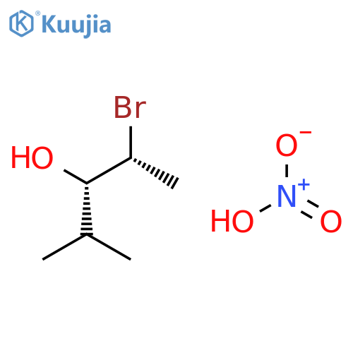 3-PENTANOL, 2-BROMO-4-METHYL-, NITRATE, (R*,S*)- structure