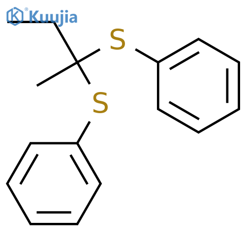 Benzene, 1,1'-[(1-methylpropylidene)bis(thio)]bis- structure
