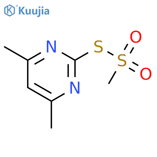 Methanesulfonothioic acid, S-(4,6-dimethyl-2-pyrimidinyl) ester structure