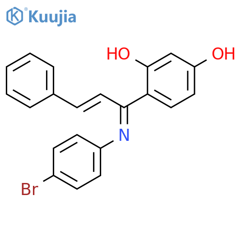 1,3-BENZENEDIOL, 4-[1-[(4-BROMOPHENYL)IMINO]-3-PHENYL-2-PROPENYL]- structure