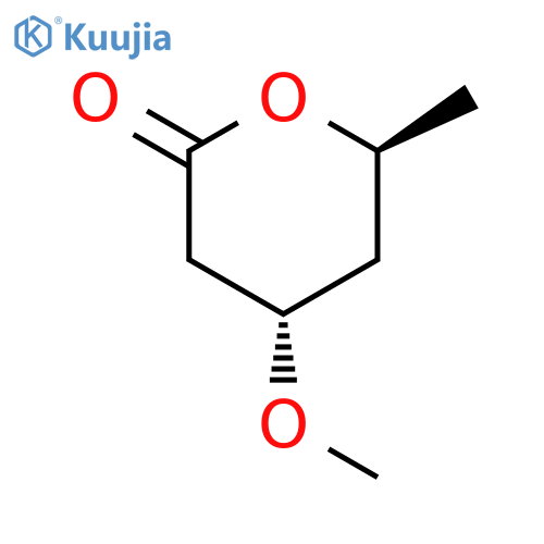 2H-PYRAN-2-ONE, TETRAHYDRO-4-METHOXY-6-METHYL-, TRANS- structure