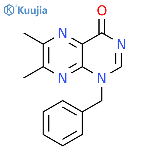 4(1H)-Pteridinone, 6,7-dimethyl-1-(phenylmethyl)- structure