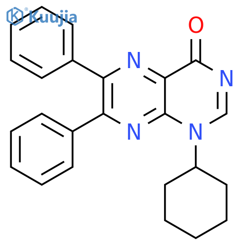 4(1H)-Pteridinone, 1-cyclohexyl-6,7-diphenyl- structure