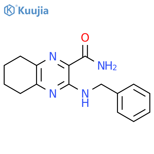2-Quinoxalinecarboxamide, 5,6,7,8-tetrahydro-3-[(phenylmethyl)amino]- structure