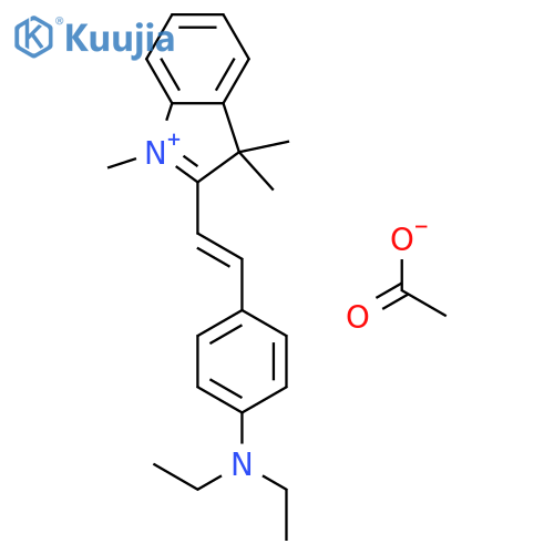 2-(2-(4-(Diethylamino)phenyl)vinyl)-1,3,3-trimethyl-3H-indolium acetate structure