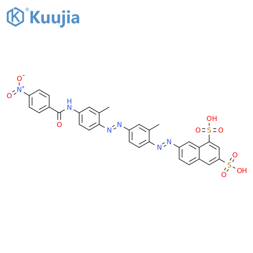 1,3-Naphthalenedisulfonicacid,7-[2-[2-methyl-4-[2-[2-methyl-4-[(4-nitrobenzoyl)amino]phenyl]diazenyl]phenyl]diazenyl]-,sodium salt (1:2) structure