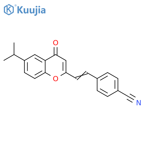 Benzonitrile,4-[2-[6-(1-methylethyl)-4-oxo-4H-1-benzopyran-2-yl]ethenyl]- structure