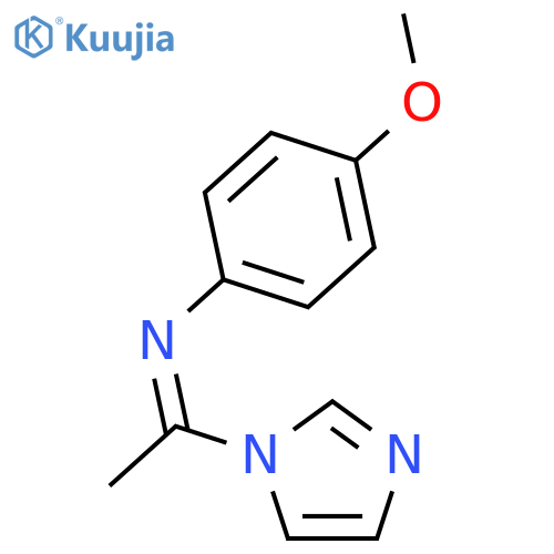 1H-Imidazole, 1-[1-[(4-methoxyphenyl)imino]ethyl]- structure