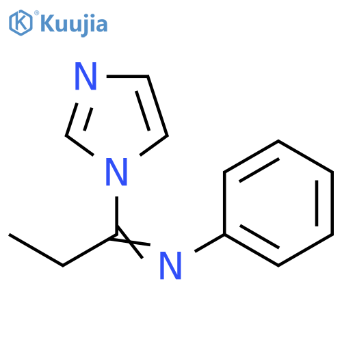 1H-Imidazole, 1-[1-(phenylimino)propyl]- structure