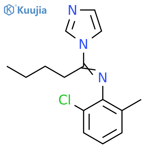 1H-Imidazole, 1-[1-[(2-chloro-6-methylphenyl)imino]pentyl]- structure