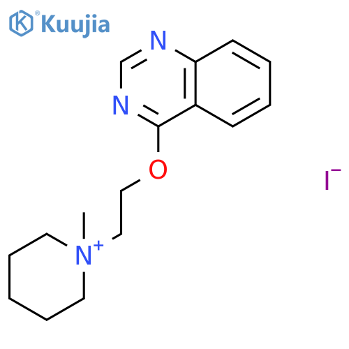 PIPERIDINIUM, 1-METHYL-1-[2-(4-QUINAZOLINYLOXY)ETHYL]-, IODIDE structure