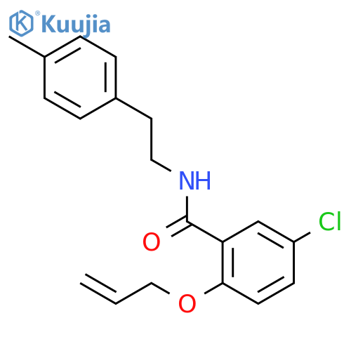 Benzamide, 5-chloro-N-[2-(4-methylphenyl)ethyl]-2-(2-propenyloxy)- structure