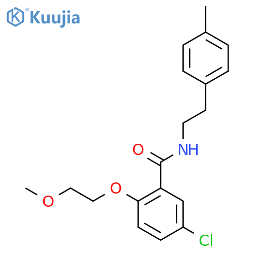 BENZAMIDE, 5-CHLORO-2-(2-METHOXYETHOXY)-N-[2-(4-METHYLPHENYL)ETHYL]- structure