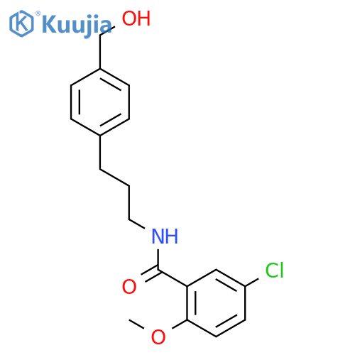 BENZAMIDE, 5-CHLORO-N-[3-[4-(HYDROXYMETHYL)PHENYL]PROPYL]-2-METHOXY- structure