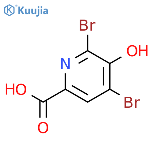 4,6-Dibromo-5-hydroxypicolinic acid structure
