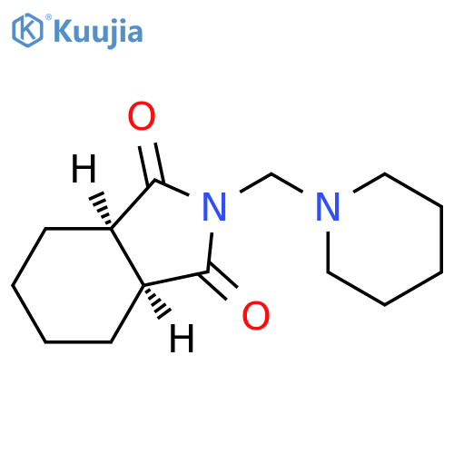 1H-Isoindole-1,3(2H)-dione, hexahydro-2-(1-piperidinylmethyl)-, cis- structure