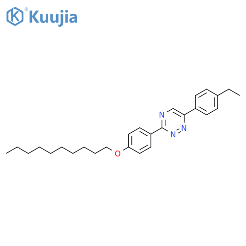 1,2,4-Triazine, 3-[4-(decyloxy)phenyl]-6-(4-ethylphenyl)- structure