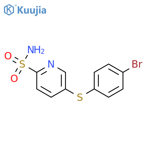 2-Pyridinesulfonamide, 5-[(4-bromophenyl)thio]- structure