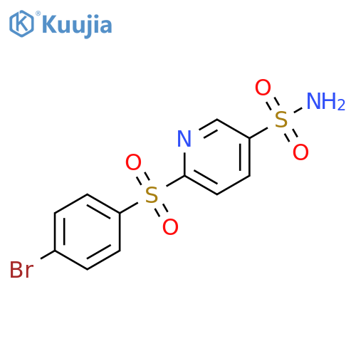 3-Pyridinesulfonamide, 6-[(4-bromophenyl)sulfonyl]- structure