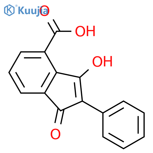 1H-Indene-4-carboxylic acid, 3-hydroxy-1-oxo-2-phenyl- structure