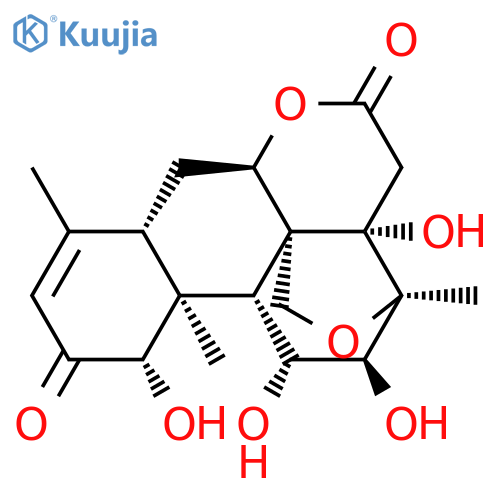 Picras-3-ene-2,16-dione,13,20-epoxy-1,11,12,14-tetrahydroxy-, (1b,11b,12a)- (9CI) structure
