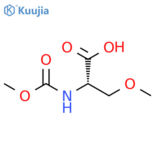 Serine, N-(methoxycarbonyl)-O-methyl- structure