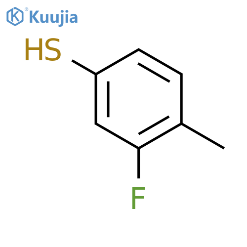 3-fluoro-4-methylbenzene-1-thiol structure