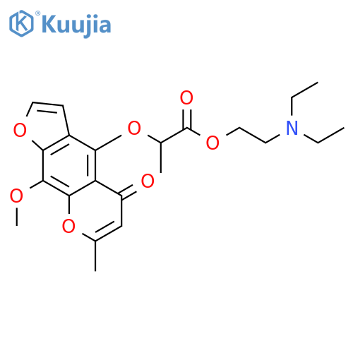2-(diethylamino)ethyl 2-[(9-methoxy-7-methyl-5-oxo-5H-furo[3,2-g]chromen-4-yl)oxy]propanoate structure