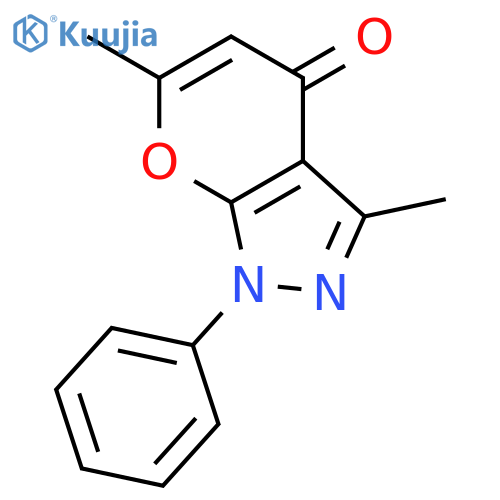 PYRANO[2,3-C]PYRAZOL-4(1H)-ONE, 3,6-DIMETHYL-1-PHENYL- structure