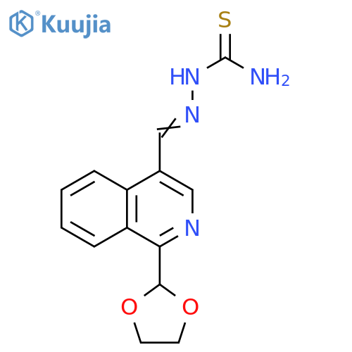 Hydrazinecarbothioamide,2-[[1-(1,3-dioxolan-2-yl)-4-isoquinolinyl]methylene]- structure