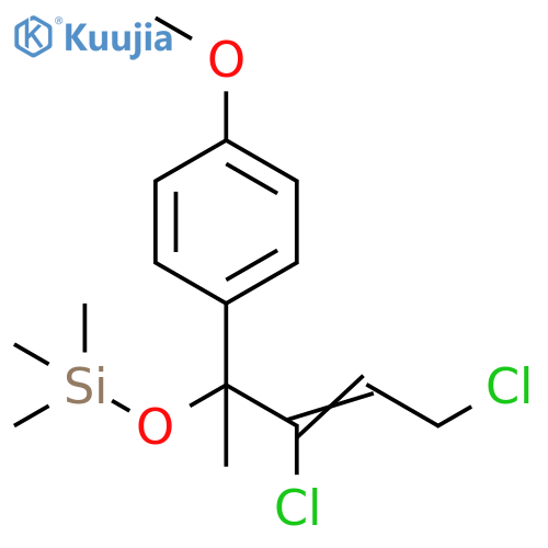 Silane,[[2,4-dichloro-1-(4-methoxyphenyl)-1-methyl-2-butenyl]oxy]trimethyl- structure