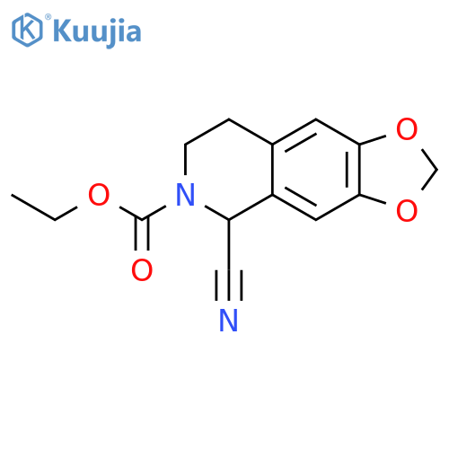 1,3-Dioxolo[4,5-g]isoquinoline-6(5H)-carboxylic acid,5-cyano-7,8-dihydro-, ethyl ester structure