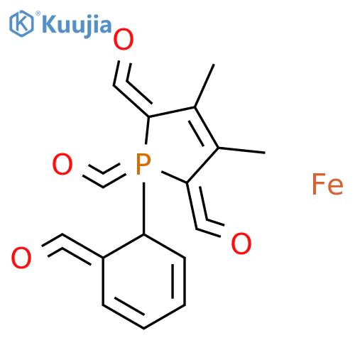 Iron, tetracarbonyl(2,5-dihydro-3,4-dimethyl-1-phenyl-1H-phosphole)- structure