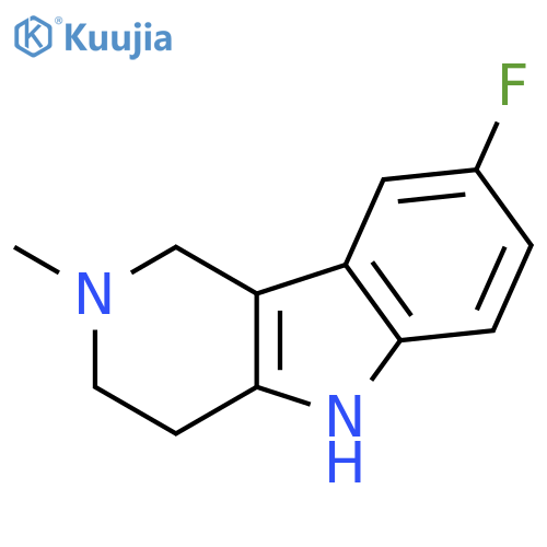8-fluoro-2-methyl-2,3,4,5-tetrahydro-1H-pyrido4,3-bindole structure