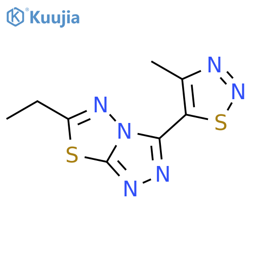 1,2,4-TRIAZOLO[3,4-B][1,3,4]THIADIAZOLE, 6-ETHYL-3-(4-METHYL-1,2,3-THIADIAZOL-5-YL)- structure