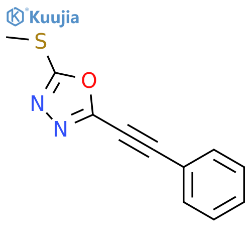1,3,4-Oxadiazole, 2-(methylthio)-5-(phenylethynyl)- structure