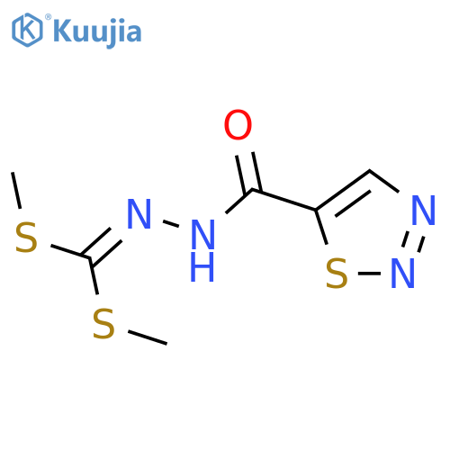 1,2,3-THIADIAZOLE-5-CARBOXYLIC ACID, [BIS(METHYLTHIO)METHYLENE]HYDRAZIDE structure