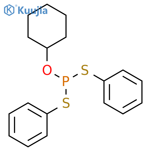 Phosphorodithious acid, O-cyclohexyl S,S-diphenyl ester structure