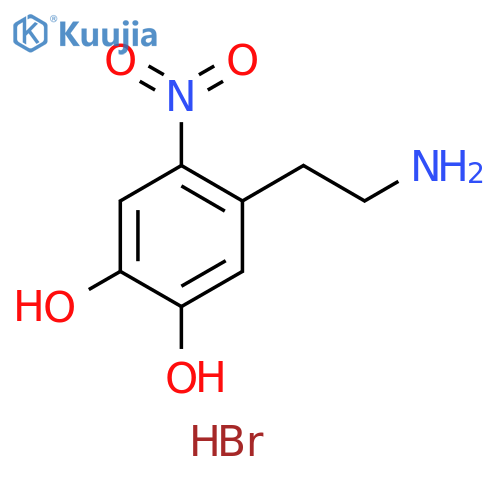 1,2-Benzenediol, 4-(2-aminoethyl)-5-nitro-, monohydrobromide (9CI) structure