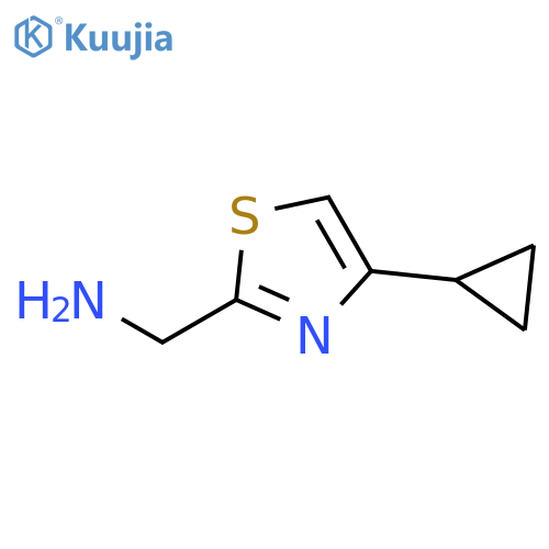 (4-cyclopropyl-1,3-thiazol-2-yl)methanamine structure