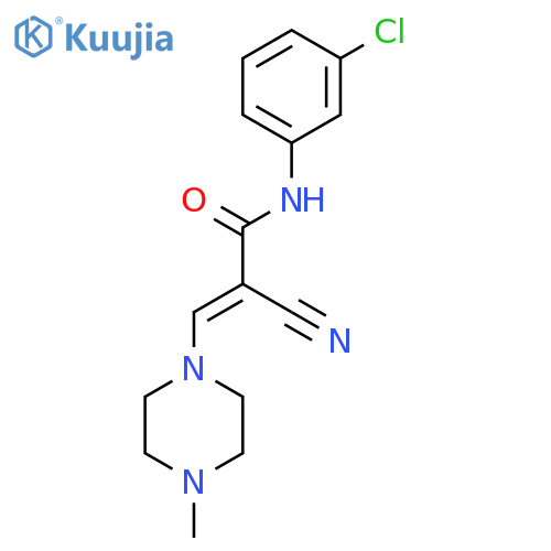 2-Propenamide, N-(3-chlorophenyl)-2-cyano-3-(4-methyl-1-piperazinyl)- structure