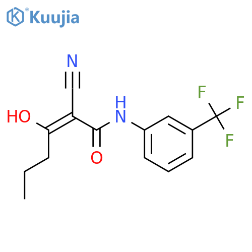2-HEXENAMIDE, 2-CYANO-3-HYDROXY-N-[3-(TRIFLUOROMETHYL)PHENYL]- structure